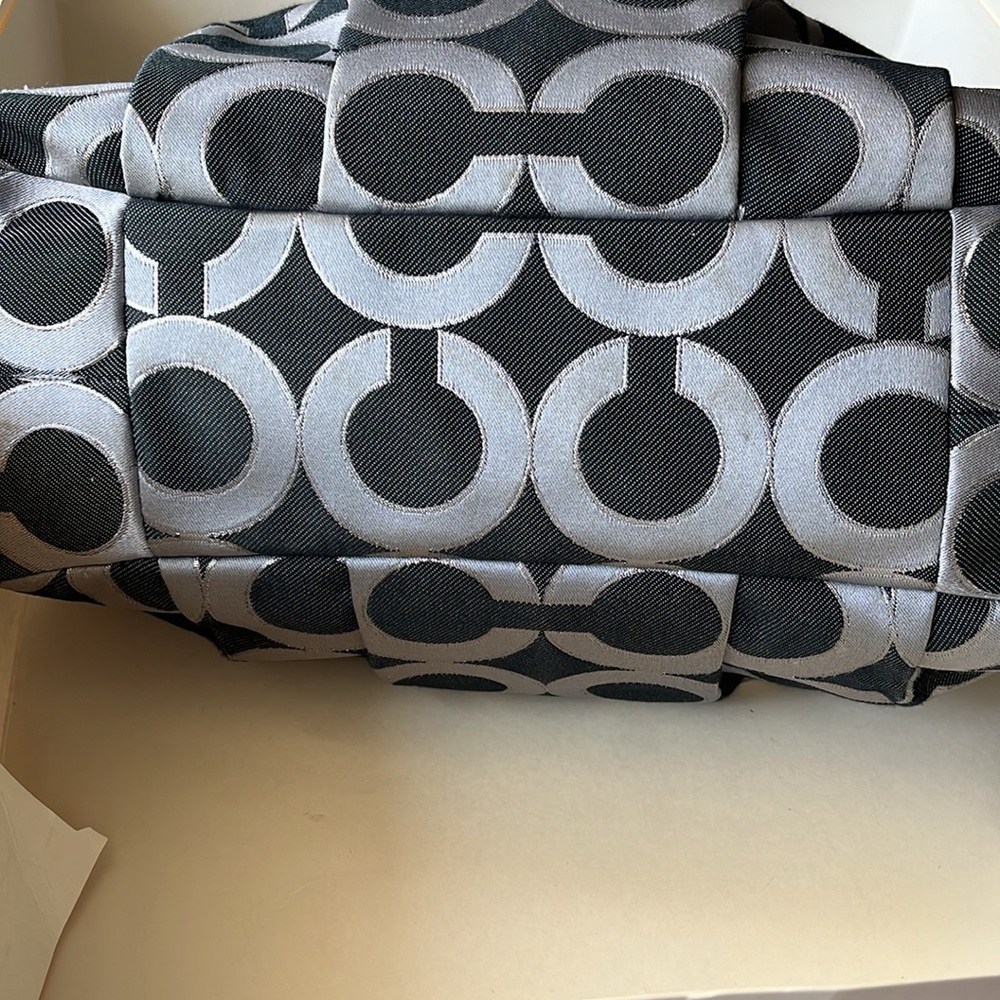 Authentic Coach Bag, OP Art Coach Signature Logo Purse, Vintage Rare Y2K EUC - Picture 7 of 15